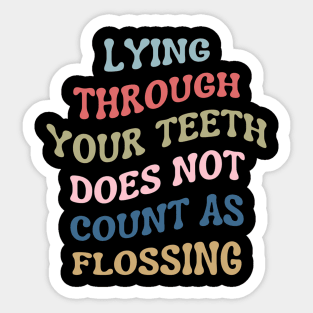 Funny Flossing Dental Hygiene Dental Assistant Dentist Oral Sticker